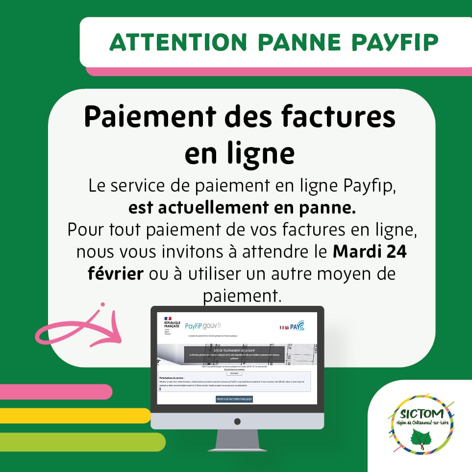 sictom - alerte payfip en panne