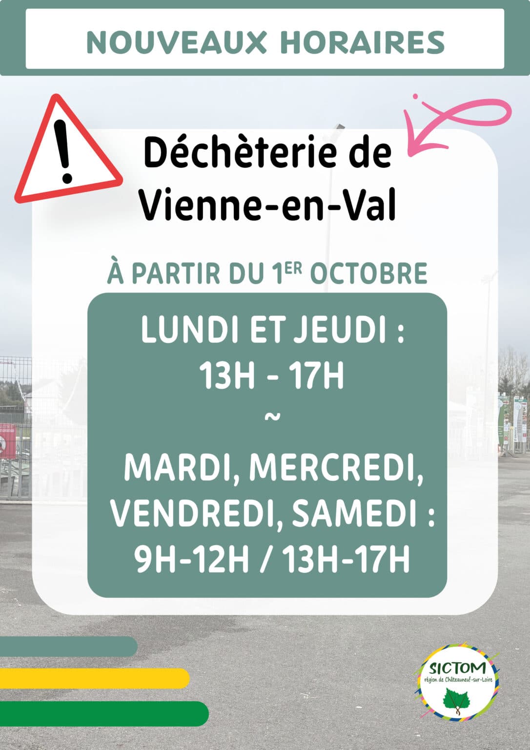 _affiche nouveaux horaires Vienne-en-Val